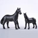 Horse and Foal- Black